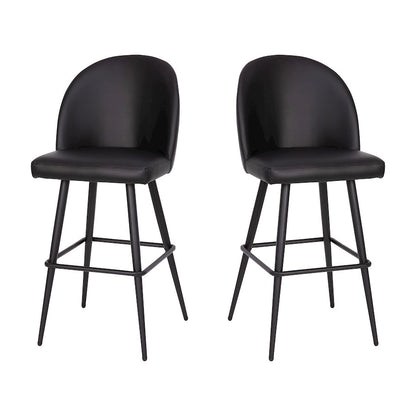 Flash Furniture Lyla 30" Barstool, Pack Of 2,, Black