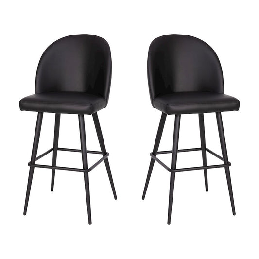 Flash Furniture Lyla 30" Barstool, Pack Of 2,, Black