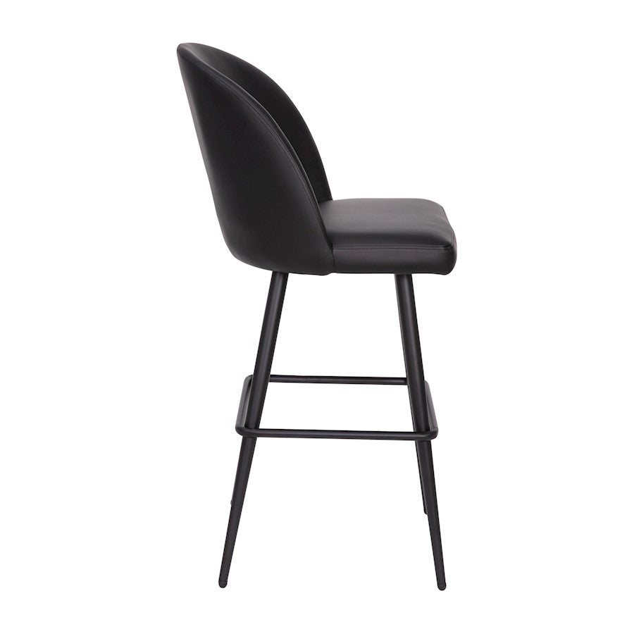 Flash Furniture Lyla 30" Barstool, Pack Of 2,, Black