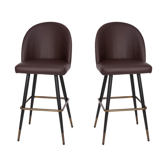 Flash Furniture Lyla 30" Barstool, Pack Of 2, Brown