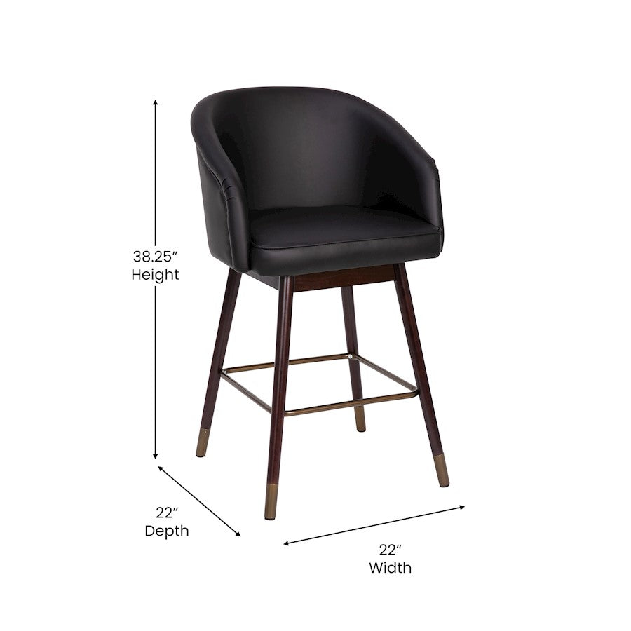 Flash Furniture Margo 26" Barstool, Black