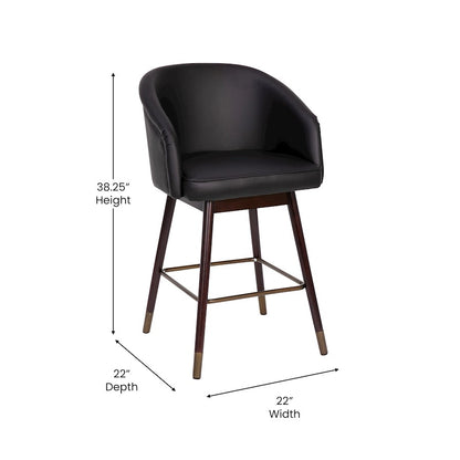 Flash Furniture Margo 26" Barstool, Black