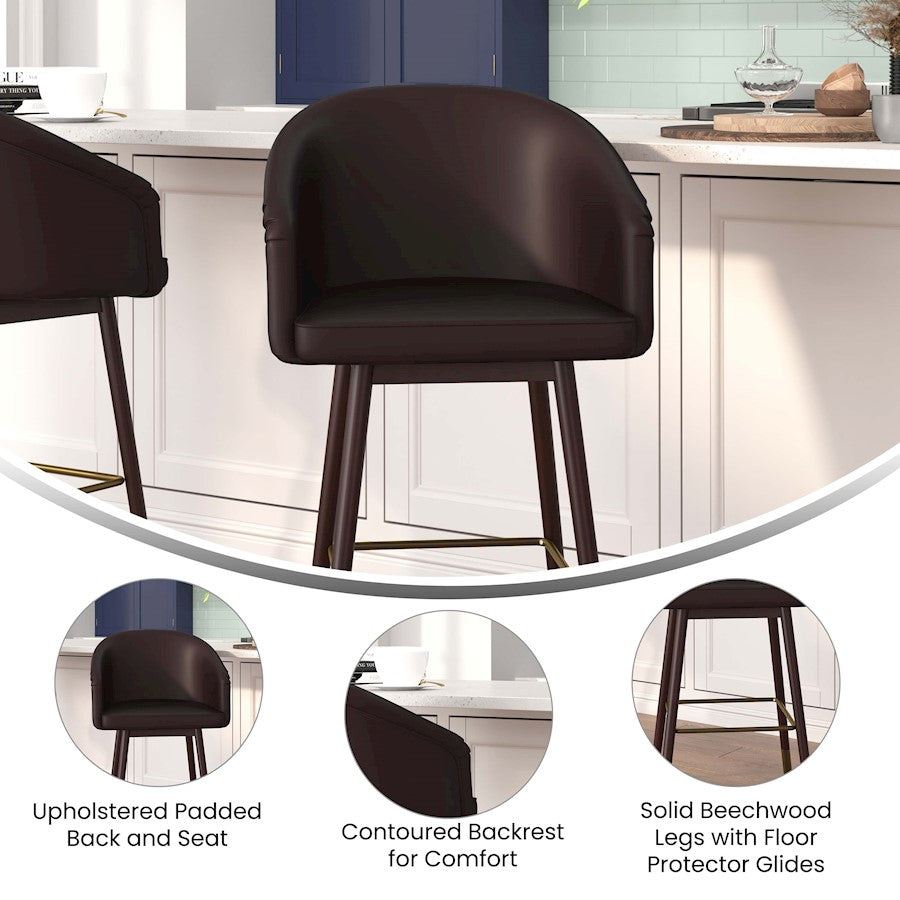 Flash Furniture Margo 26" Barstool, Brown