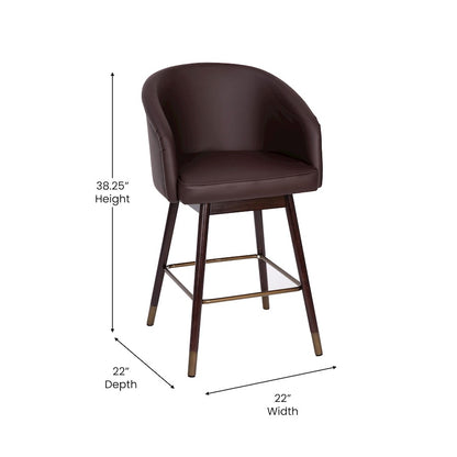 Flash Furniture Margo 26" Barstool, Brown