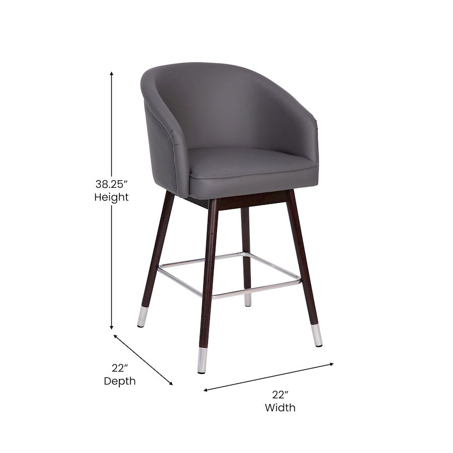 Flash Furniture Margo 26" Barstool, Gray