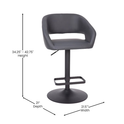 Flash Furniture Erik Barstool, Gray