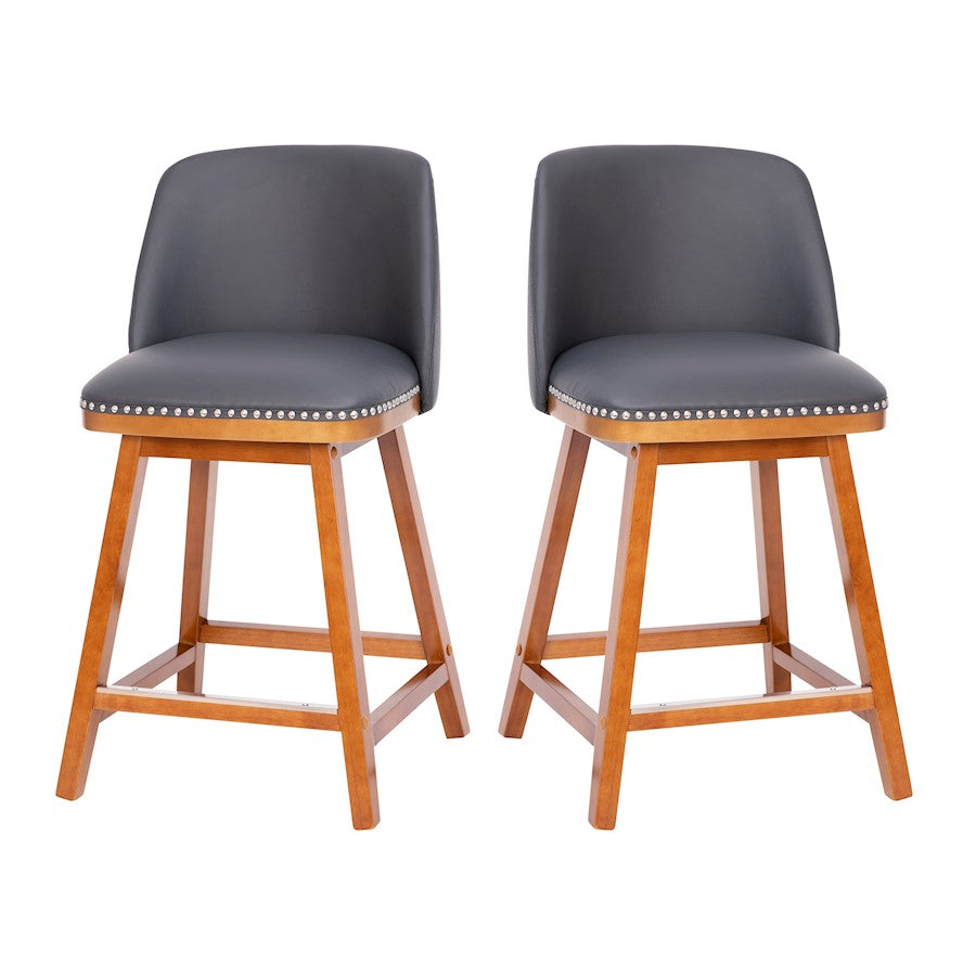 Flash Furniture Julia 24" Stool, Pack Of 2, Gray