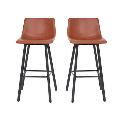 Flash Furniture Caleb 30" Stool, Pack Of 2, Cognac
