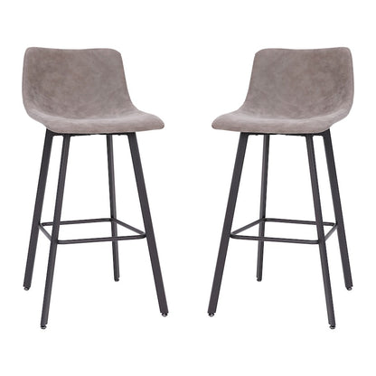Flash Furniture Caleb 30" Stool, Pack Of 2, Gray /Black