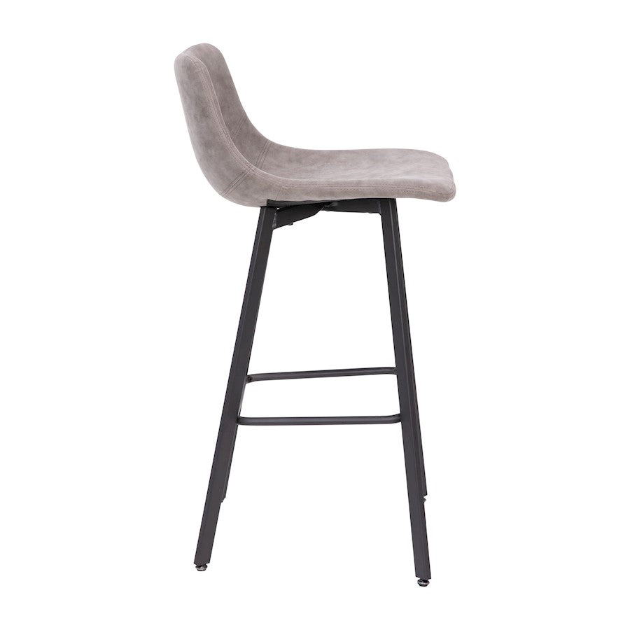 Flash Furniture Caleb 30" Stool, Pack Of 2, Gray /Black