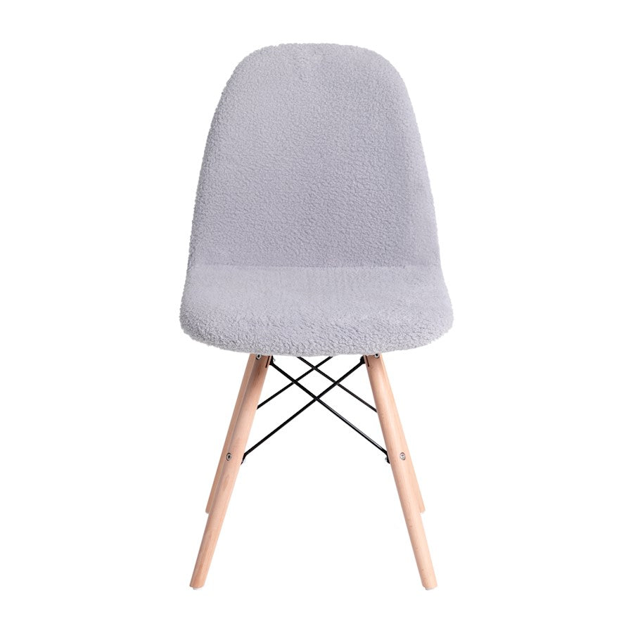Flash Furniture Zula Faux Sherpa Chair, Gray
