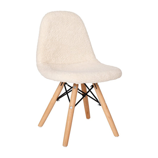 Flash Furniture Zula Kids Sherpa Chair, Off-White