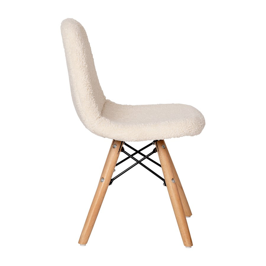 Flash Furniture Zula Kids Sherpa Chair, Off-White