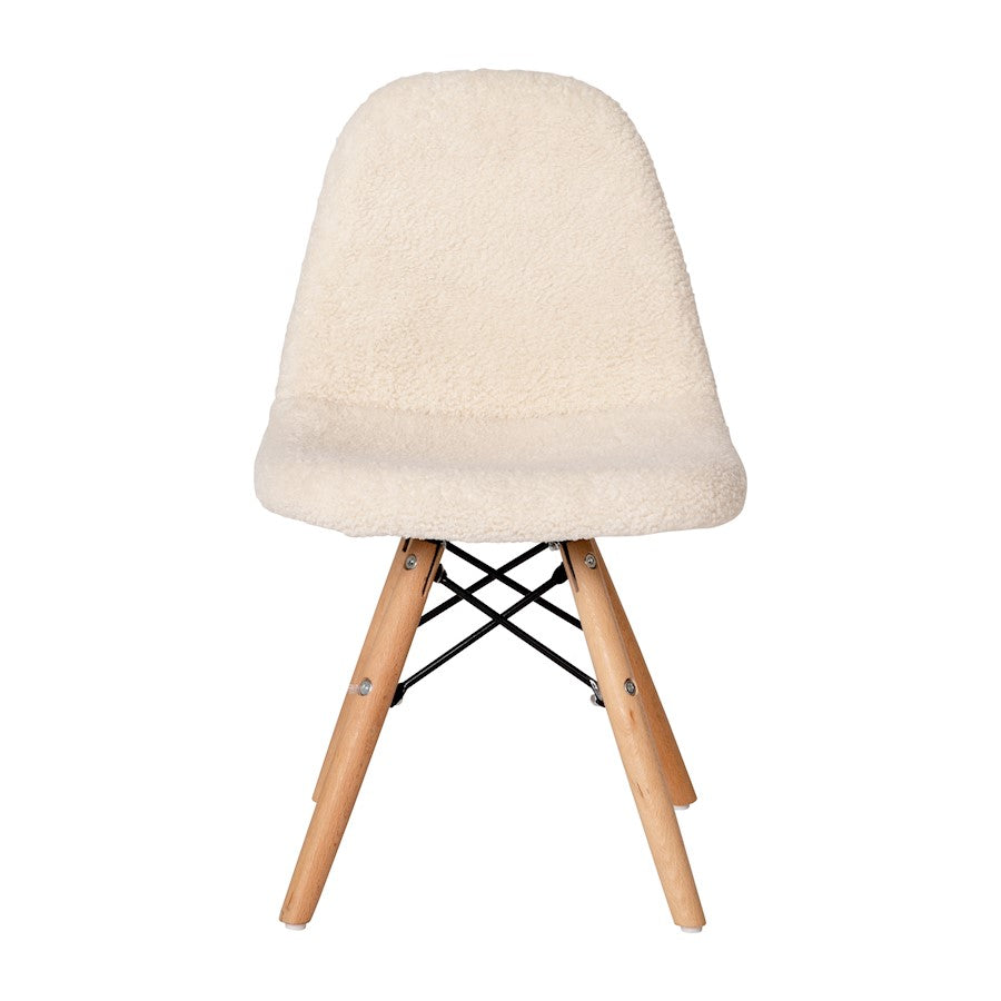 Flash Furniture Zula Kids Sherpa Chair, Off-White