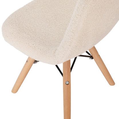 Flash Furniture Zula Kids Sherpa Chair, Off-White