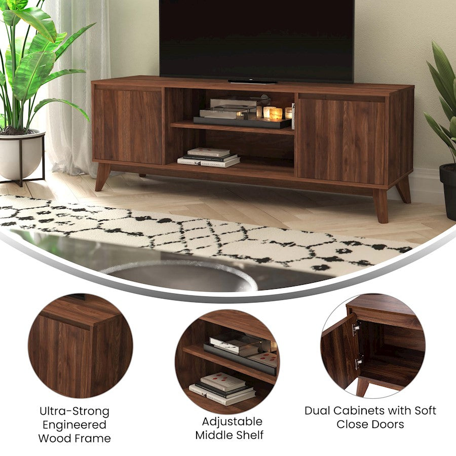 Flash Furniture Hatfield 60" Tv Stand, Walnut