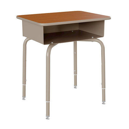 Flash Billie Open Front Desk, Walnut/Silver
