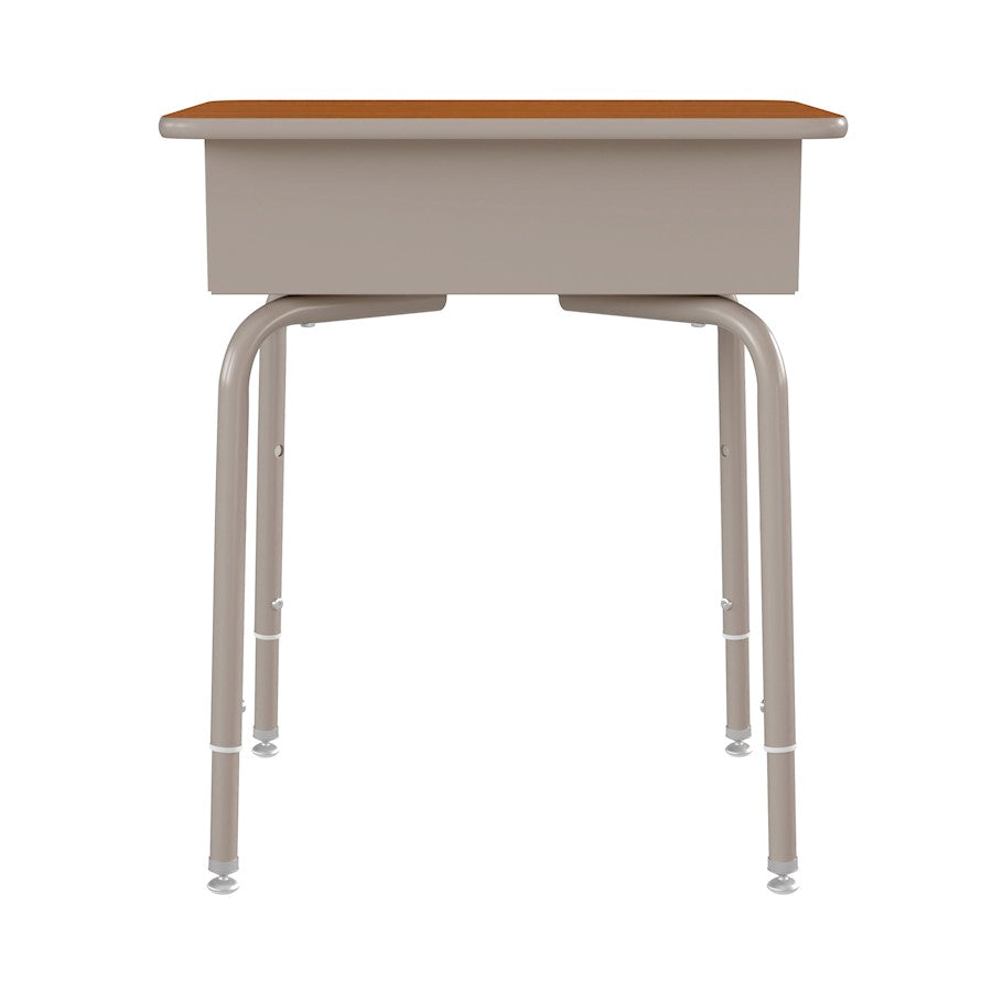 Flash Billie Open Front Desk, Walnut/Silver