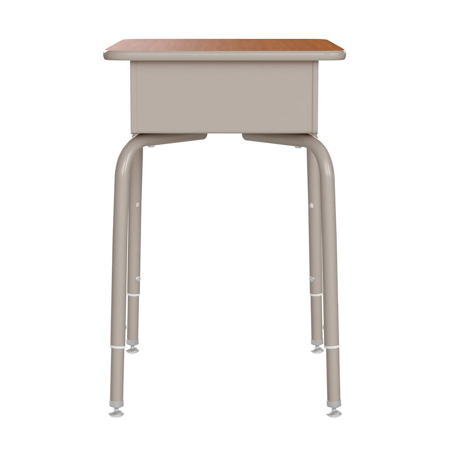 Flash Billie Open Front Desk, Walnut/Silver