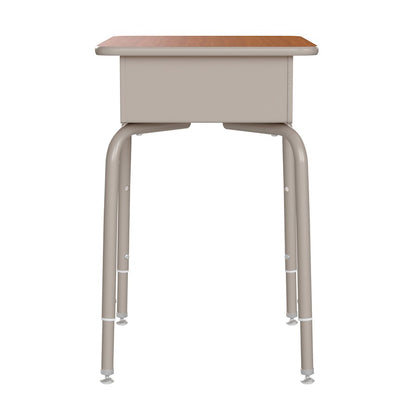 Flash Billie Open Front Desk, Walnut/Silver