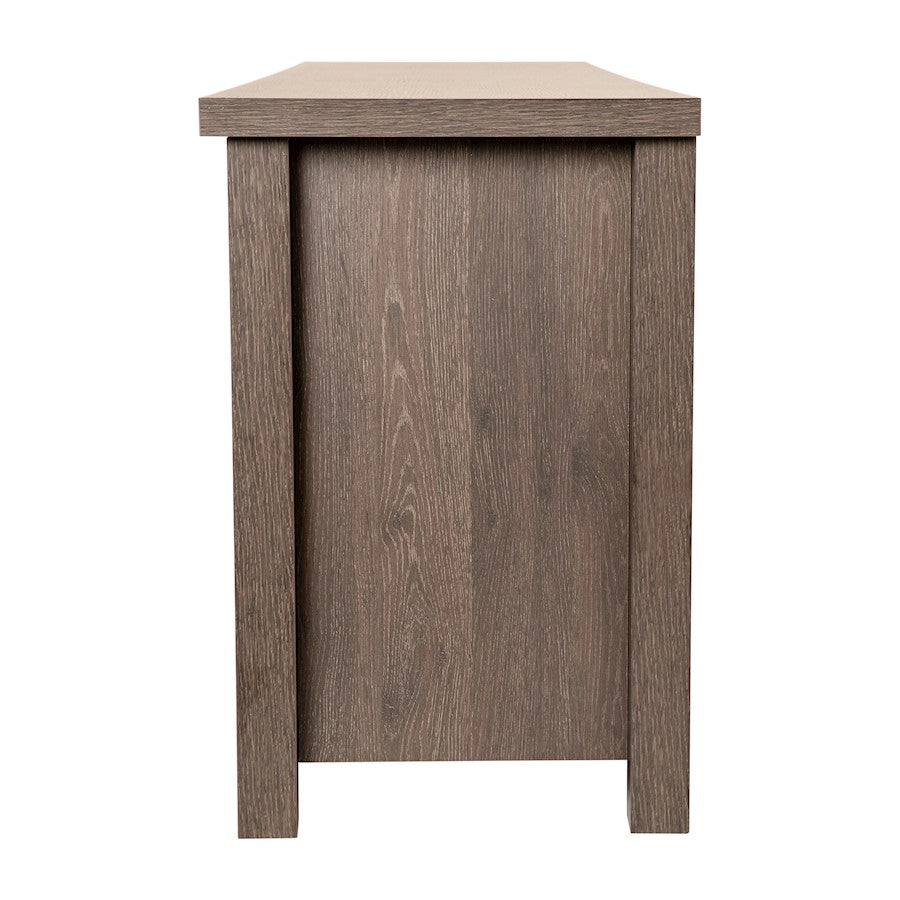 Flash Furniture Sheffield 65" Glass Door Tv Stand, Black