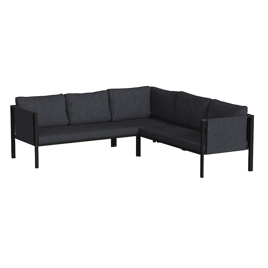 Flash Furniture Lea Sectional With Cushions, Charcoal