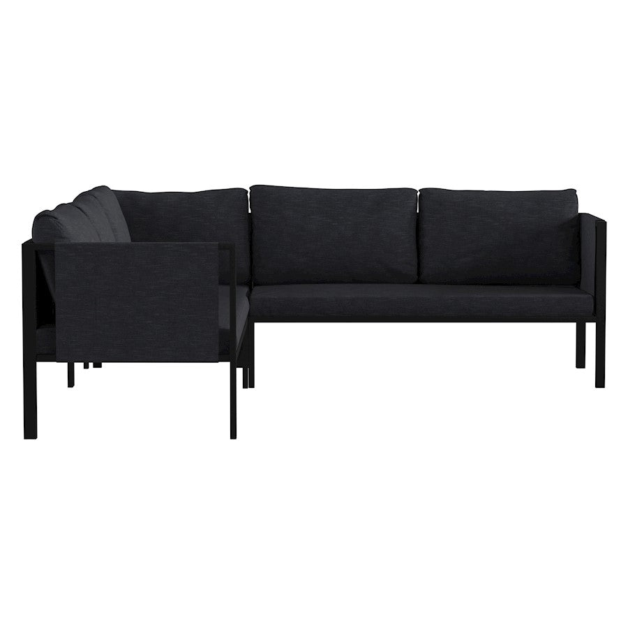 Flash Furniture Lea Sectional With Cushions, Charcoal