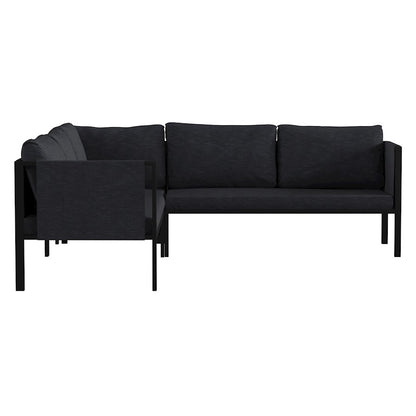 Flash Furniture Lea Sectional With Cushions, Charcoal
