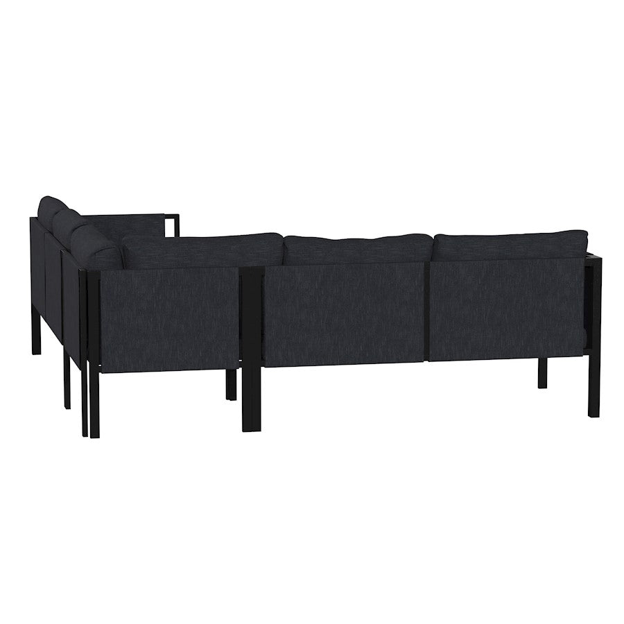 Flash Furniture Lea Sectional With Cushions, Charcoal