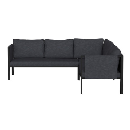 Flash Furniture Lea Sectional With Cushions, Charcoal