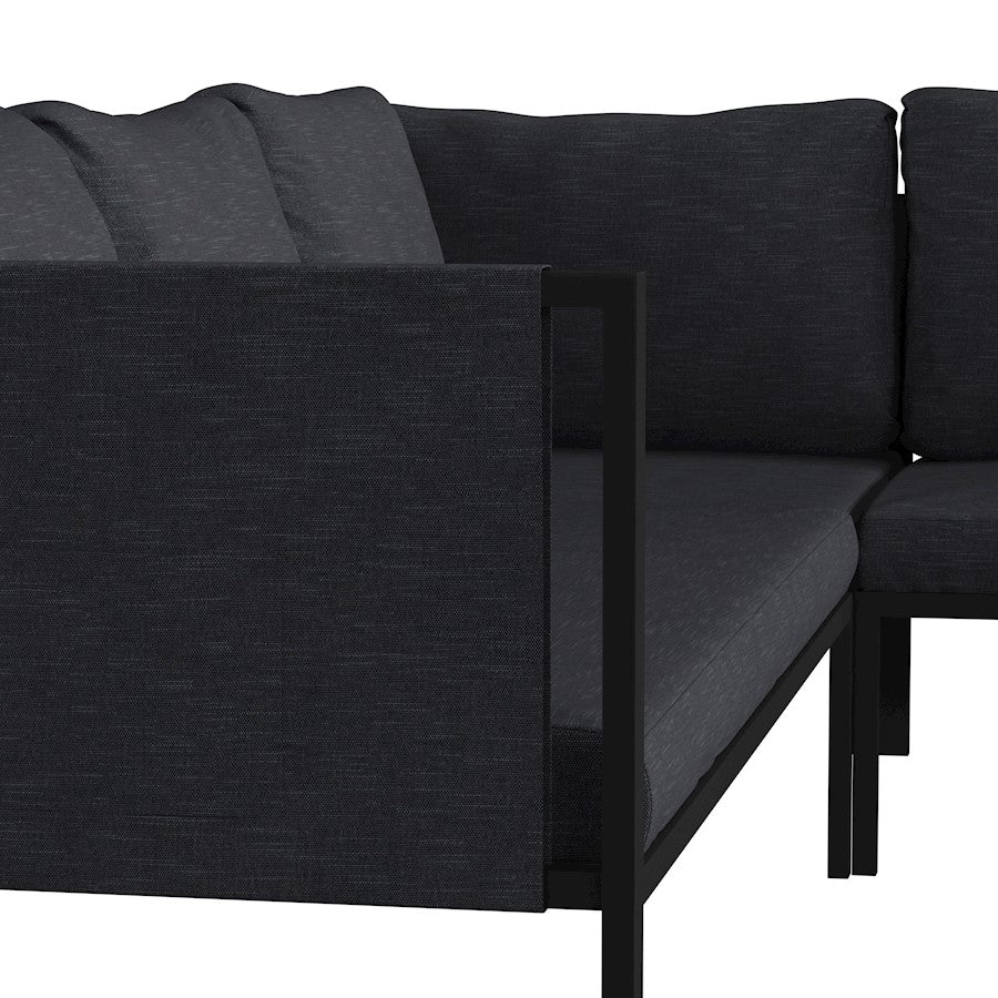 Flash Furniture Lea Sectional With Cushions, Charcoal