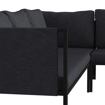 Flash Furniture Lea Sectional With Cushions, Charcoal