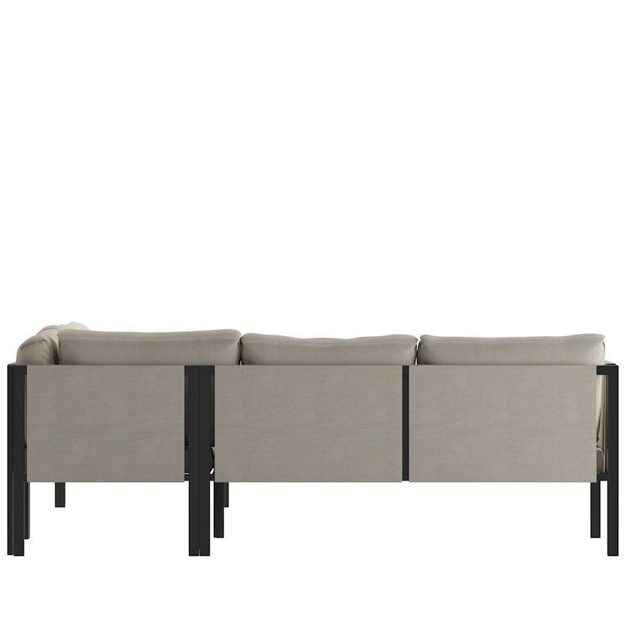 Flash Furniture Lea Sectional With Cushions, Light Gray