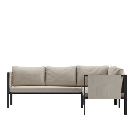 Flash Furniture Lea Sectional With Cushions, Light Gray