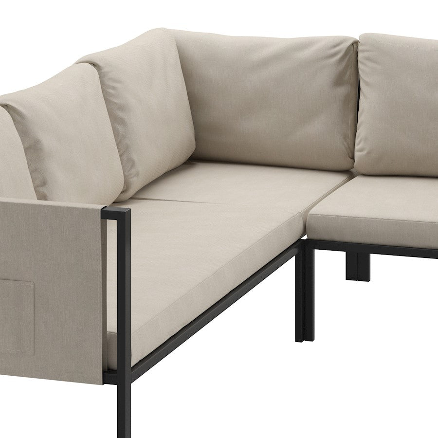 Flash Furniture Lea Sectional With Cushions, Light Gray