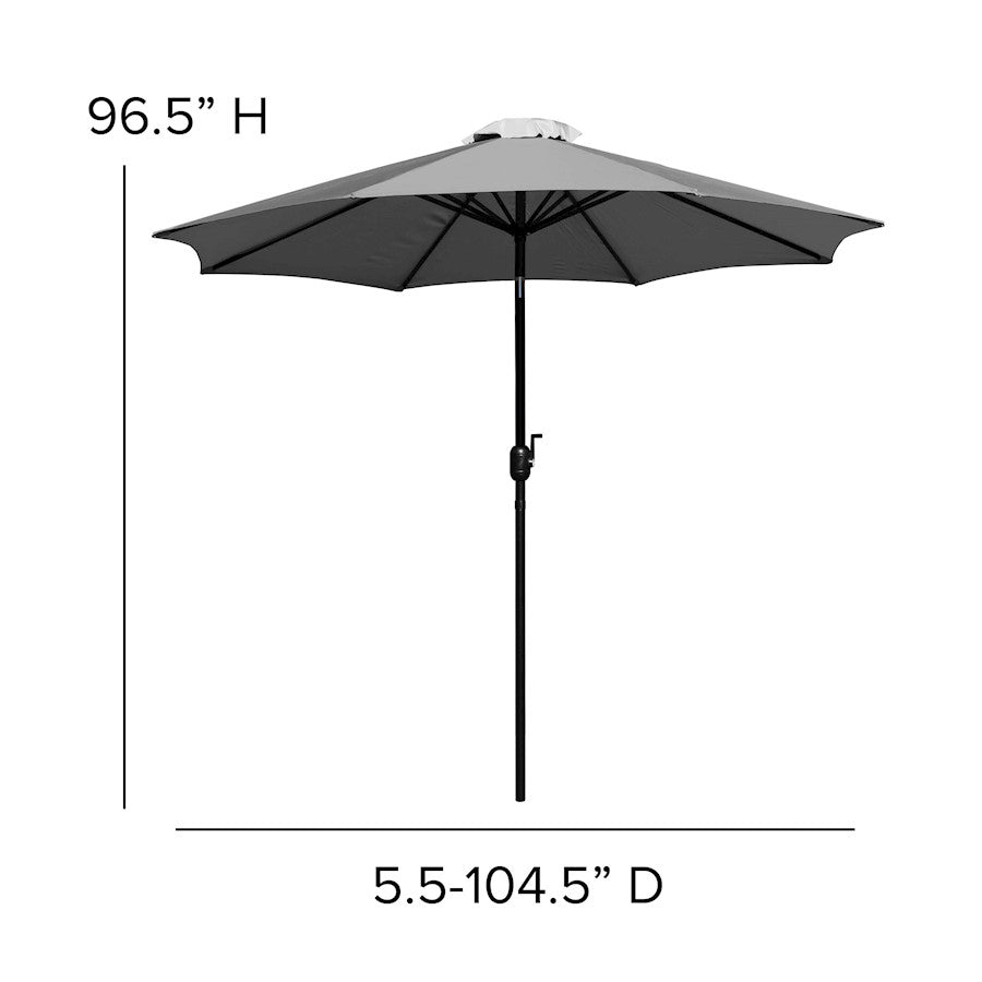 Flash Furniture Sunny Umbrella, Gray
