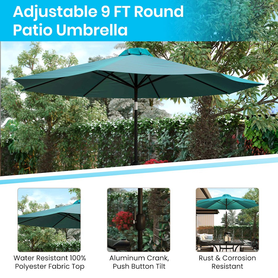 Flash Furniture Sunny Umbrella, Teal