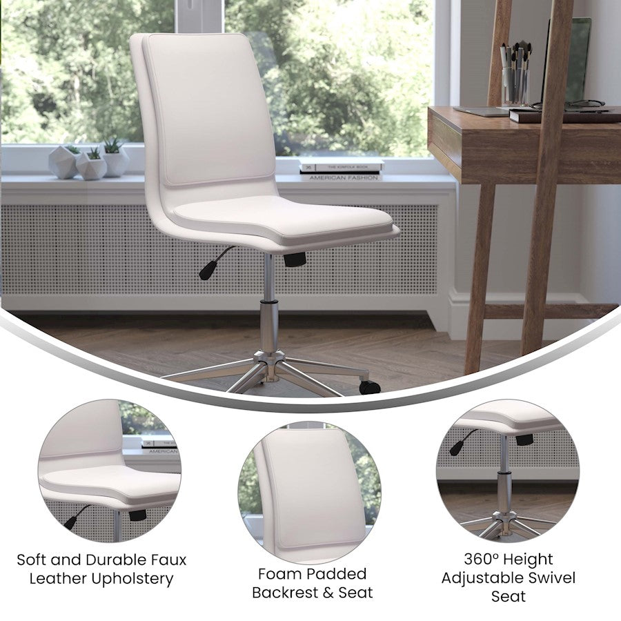 Flash Furniture Madigan Office Chair, White