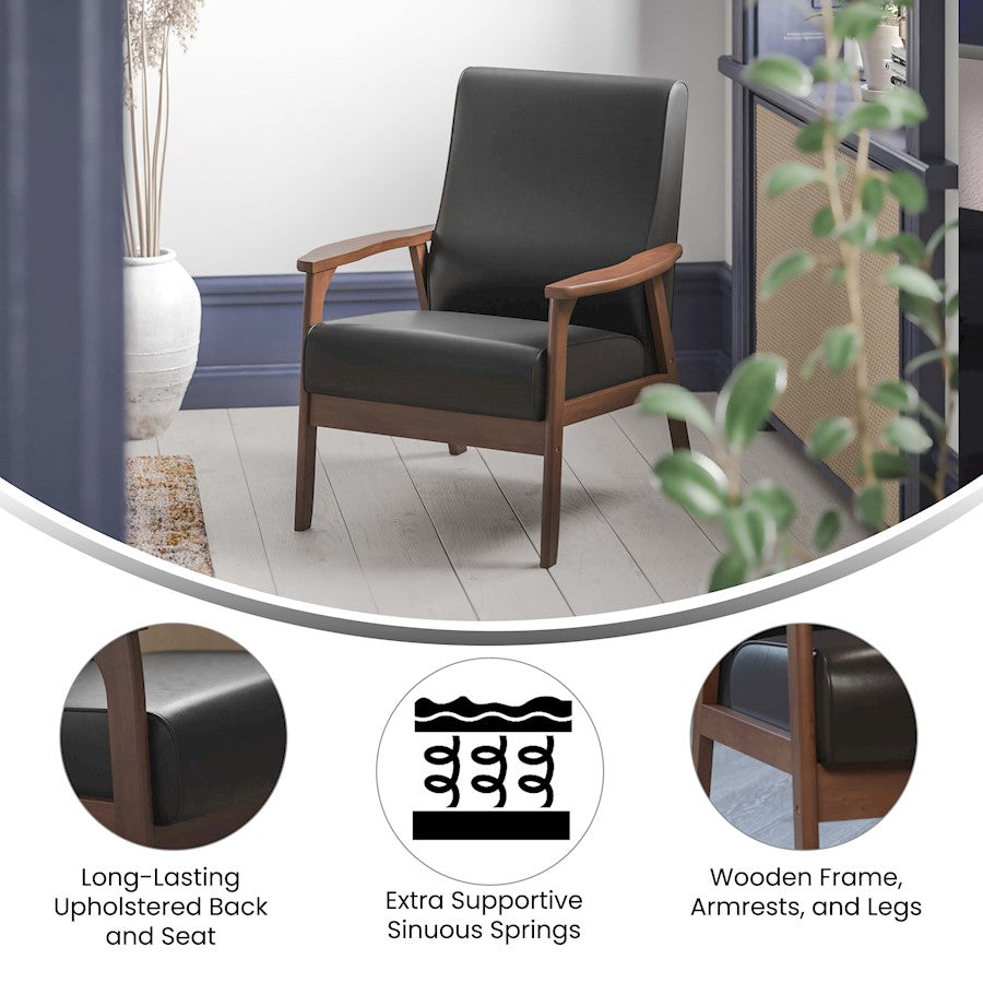 Flash Furniture Langston Arm Chair, Black