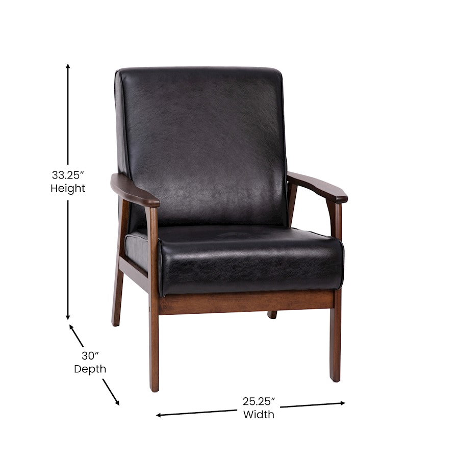Flash Furniture Langston Arm Chair, Black