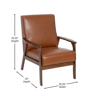 Flash Furniture Langston Arm Chair, Cognac