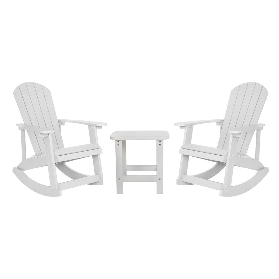 Flash Furniture Savannah 2 Rockers/1 Table, WH