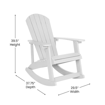 Flash Furniture Savannah 2 Rockers/1 Table, WH
