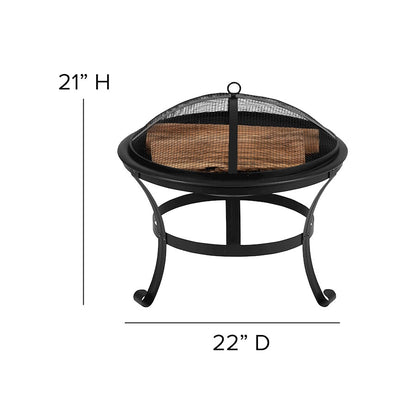 Flash Furniture Savannah Pack Of 2 Rockers/Fire Pit, Gray