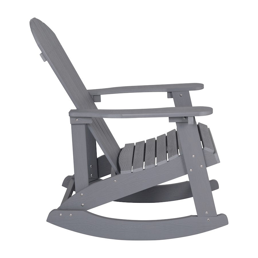 Flash Furniture Savannah Pack Of 2 Rockers/Fire Pit, Gray