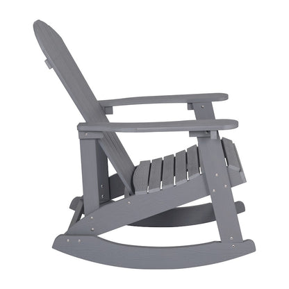 Flash Furniture Savannah Pack Of 2 Rockers/Fire Pit, Gray