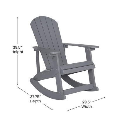 Flash Furniture Savannah Pack Of 2 Rockers/Fire Pit, Gray