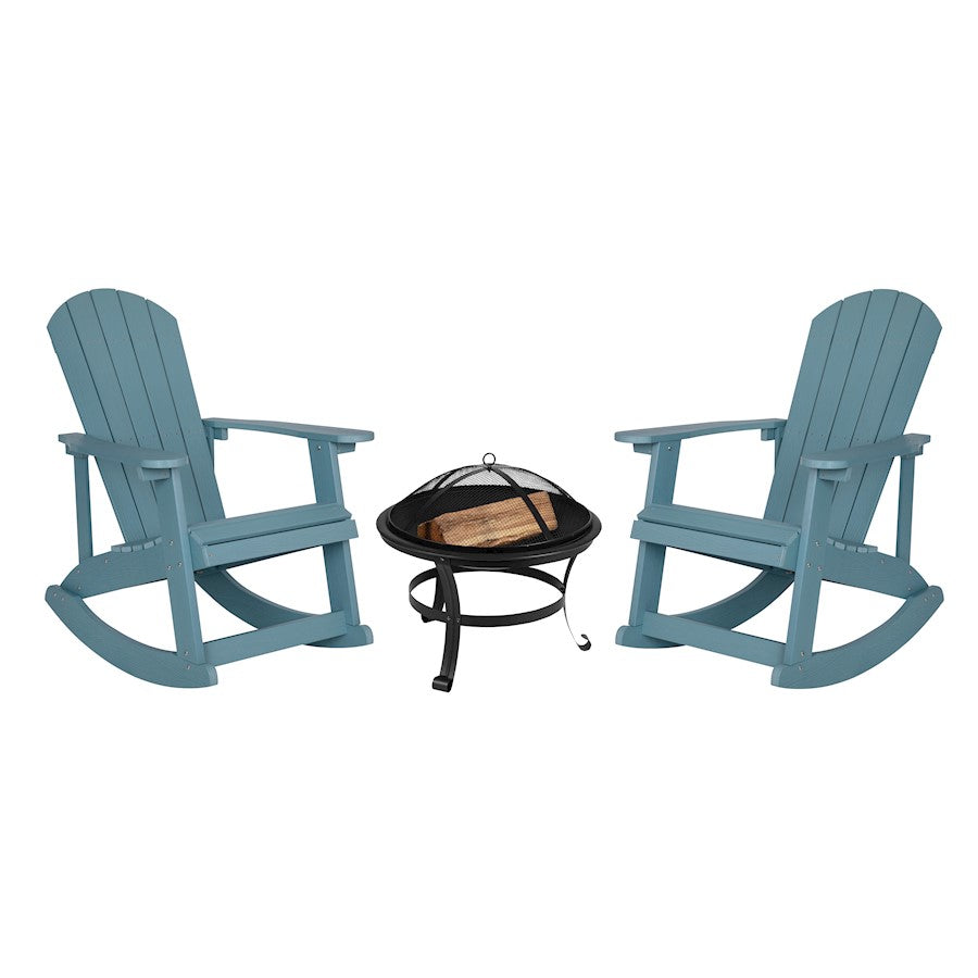 Flash Furniture Savannah Pack Of 2 Rockers/Fire Pit, SF