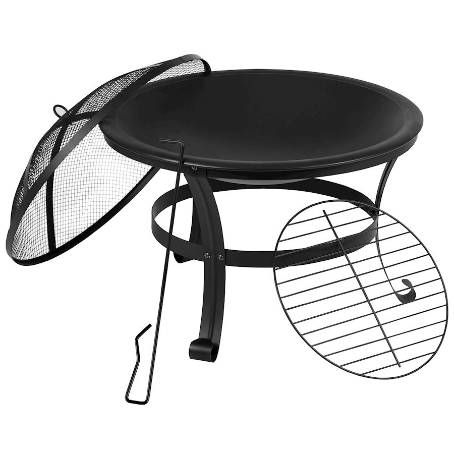 Flash Furniture Savannah Pack Of 2 Rockers/Fire Pit, WH