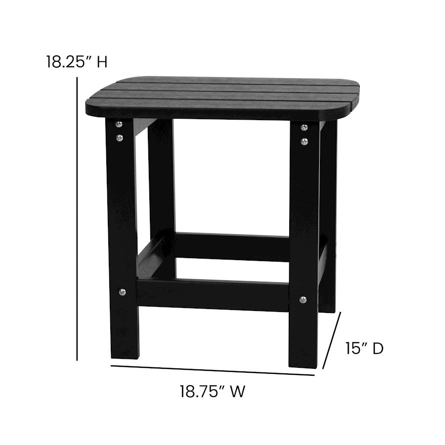 Flash Furniture Finn Pack Of 2 Rockers/Side Table, BK